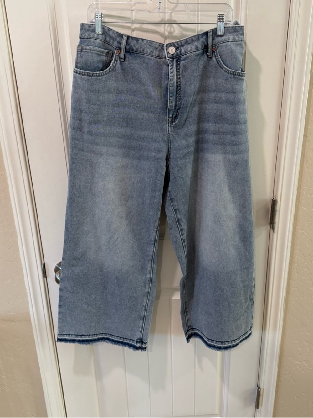 Edited x Hunter McGrady Wide Leg Crop Jeans High Rise 16 NWT